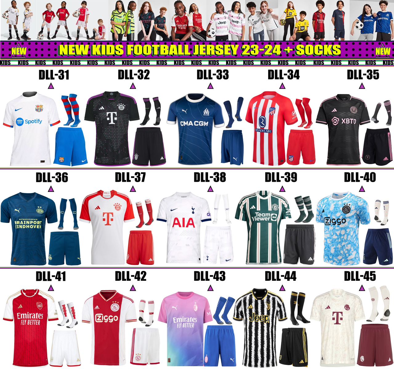 Jam1034  Football kit KIDS 22.9$  QF gallery