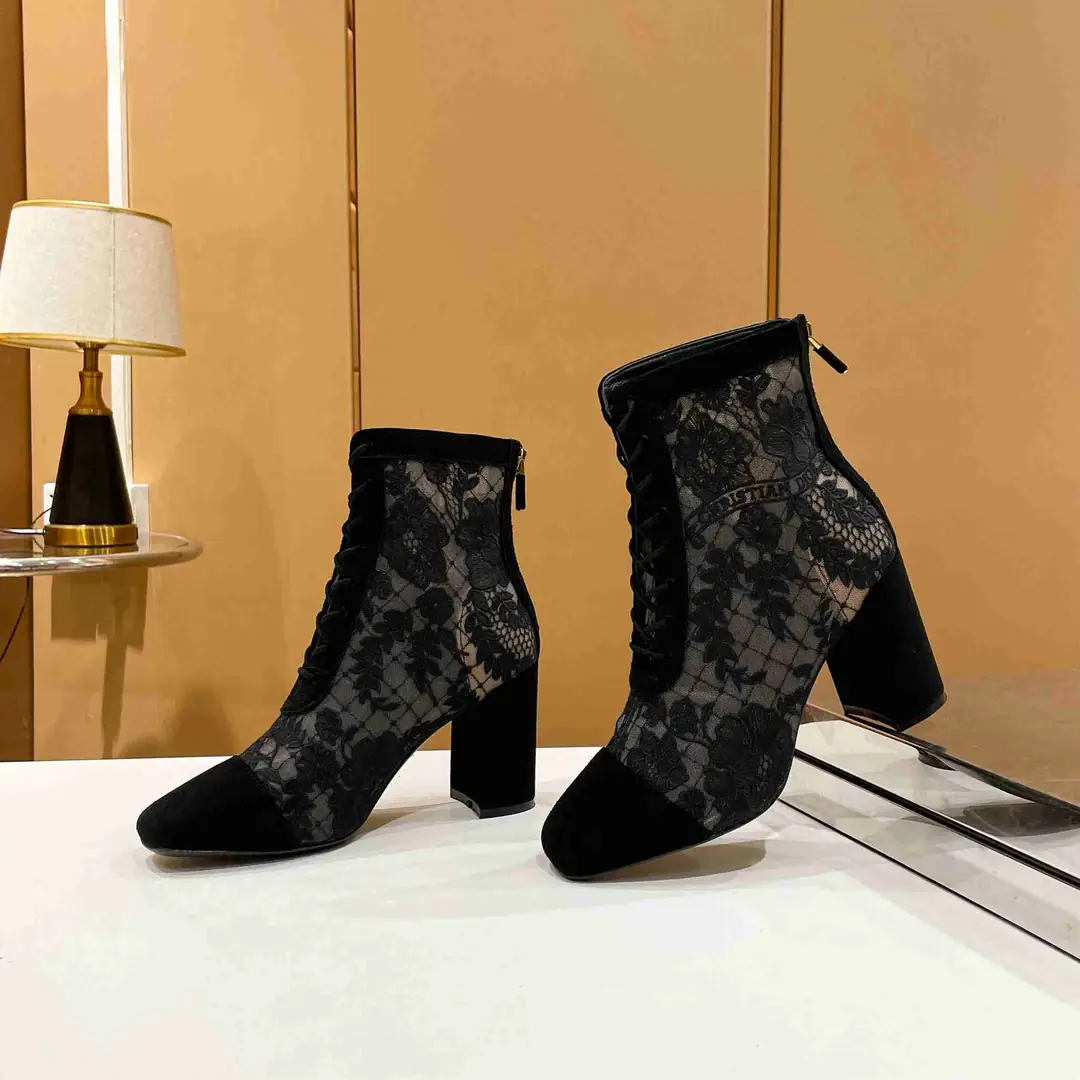 Ad5798  迪奥Dior 刺绣提花网靴 35-39码 gallery