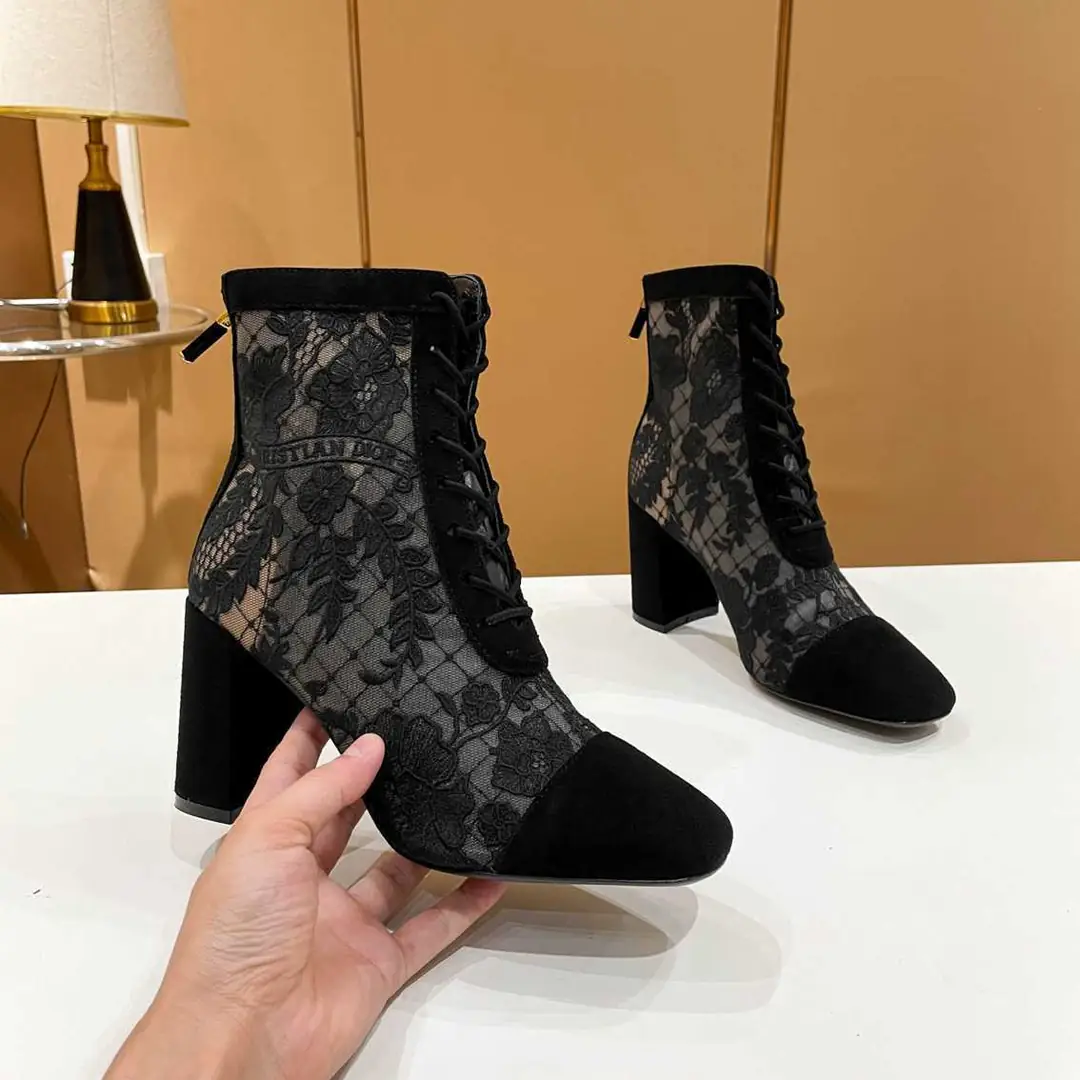 Ad5798  迪奥Dior 刺绣提花网靴 35-39码 gallery