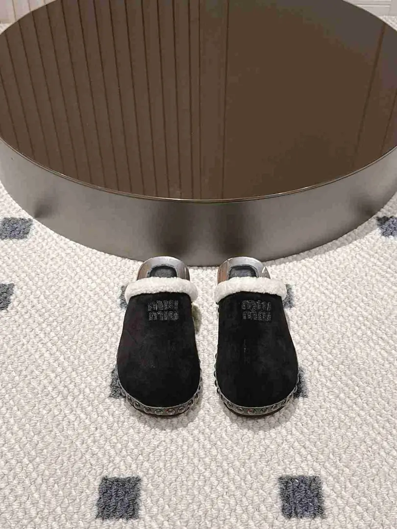 Am5739250  Miu Miu 半包羊毛拖， gallery