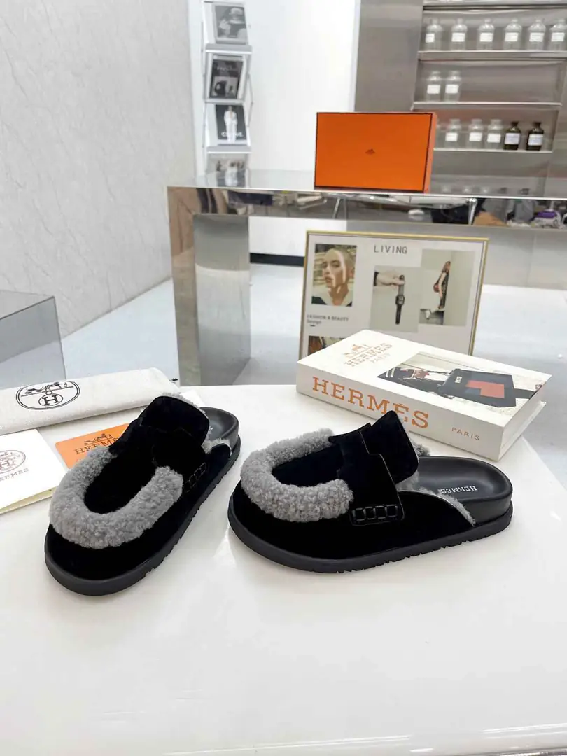 B8198240  爱马仕✨ 勃肯毛毛半拖鞋   码数35-40 gallery