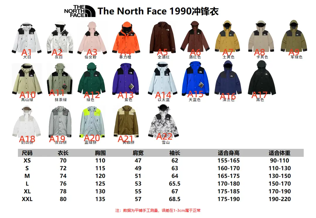 NF01248 1990尺寸表 gallery