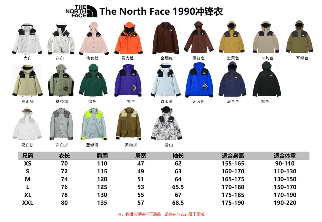 NF01248 1990尺寸表 gallery