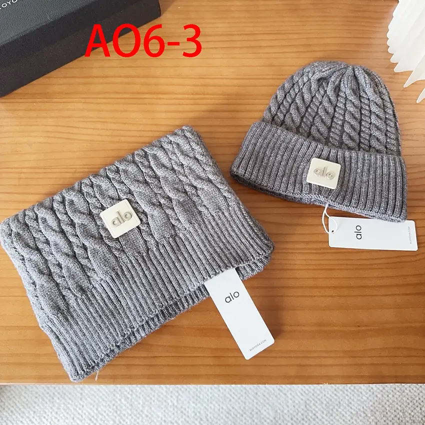 AO6 alo knitted scarf and hat set 38$ gallery