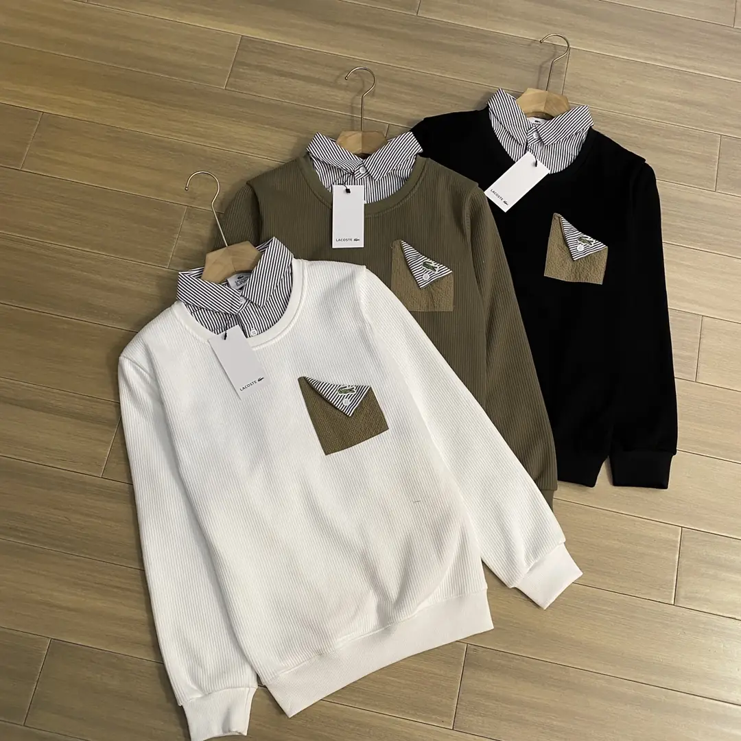 J2Y11 LACOSTE crocodile men's fake two-piece sweatshirt 53$ gallery