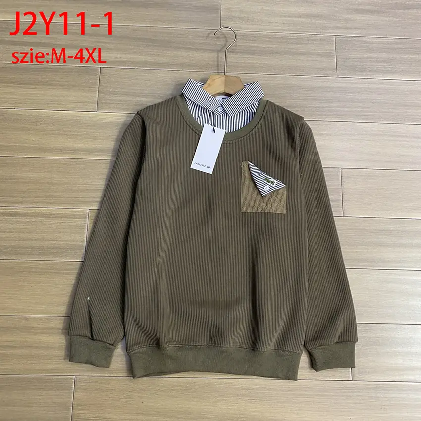 J2Y11 LACOSTE crocodile men's fake two-piece sweatshirt 53$ gallery