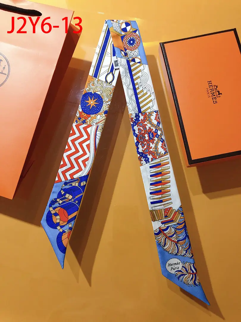 J2Y6 Hermès 6x110CM double-sided ribbon 23.5$ gallery