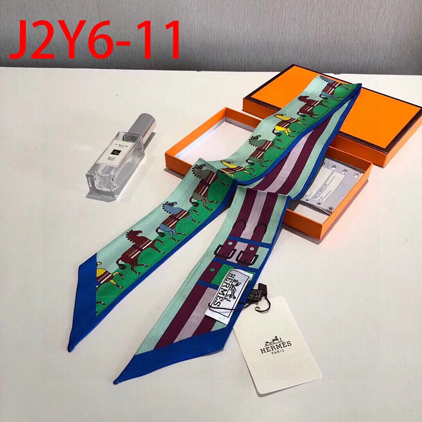J2Y6 Hermès 6x110CM double-sided ribbon 23.5$ gallery