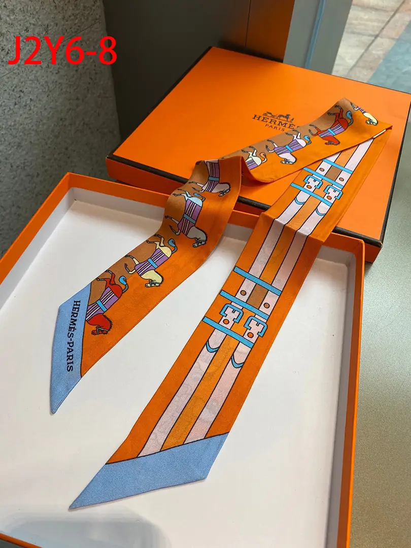 J2Y6 Hermès 6x110CM double-sided ribbon 23.5$ gallery
