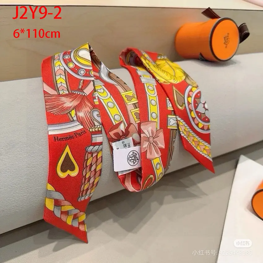 J2Y9 Hermès new 6x110cm ribbon 23.5$ gallery