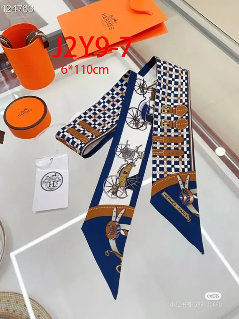 J2Y9 Hermès new 6x110cm ribbon 23.5$ gallery