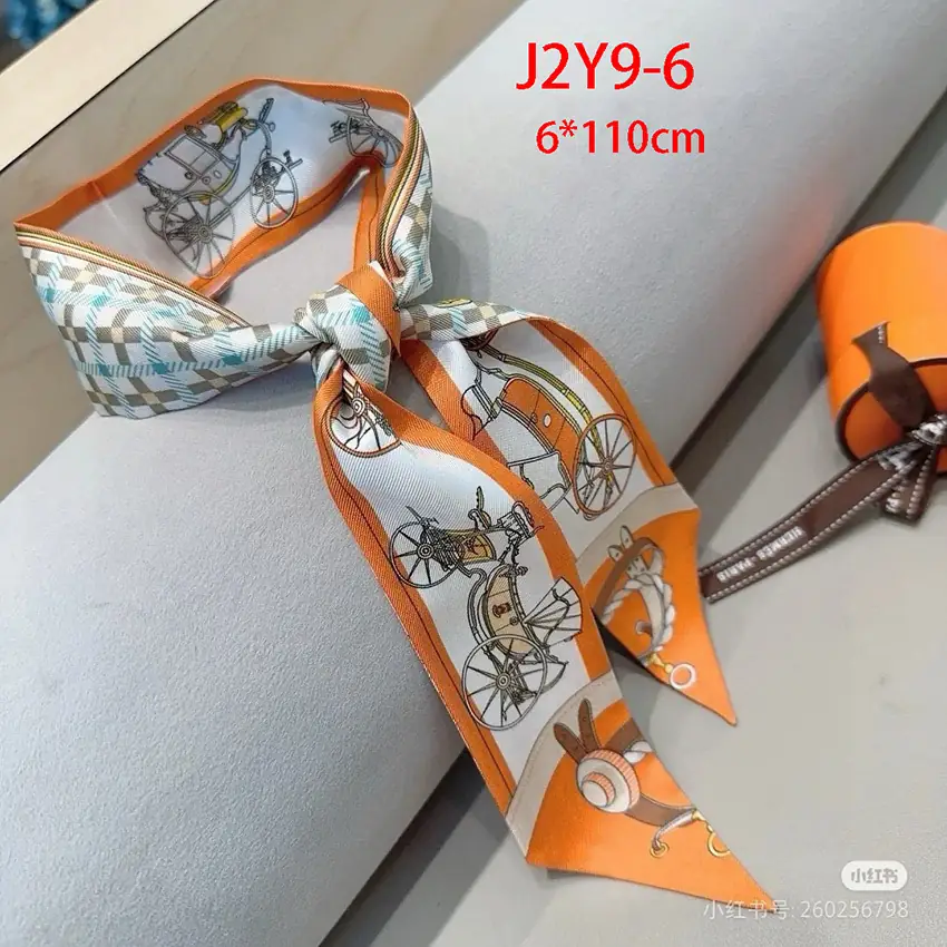 J2Y9 Hermès new 6x110cm ribbon 23.5$ gallery