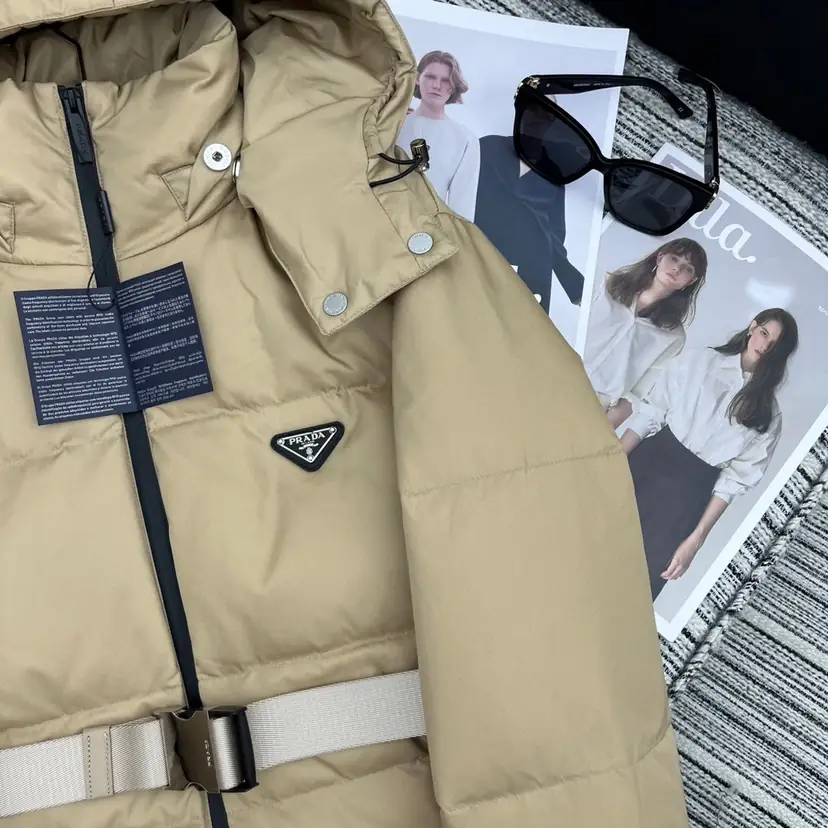 LC22 PRADA hooded padded long coat  90$ gallery