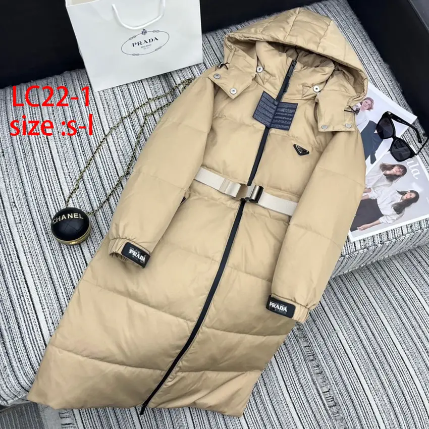 LC22 PRADA hooded padded long coat  90$ gallery