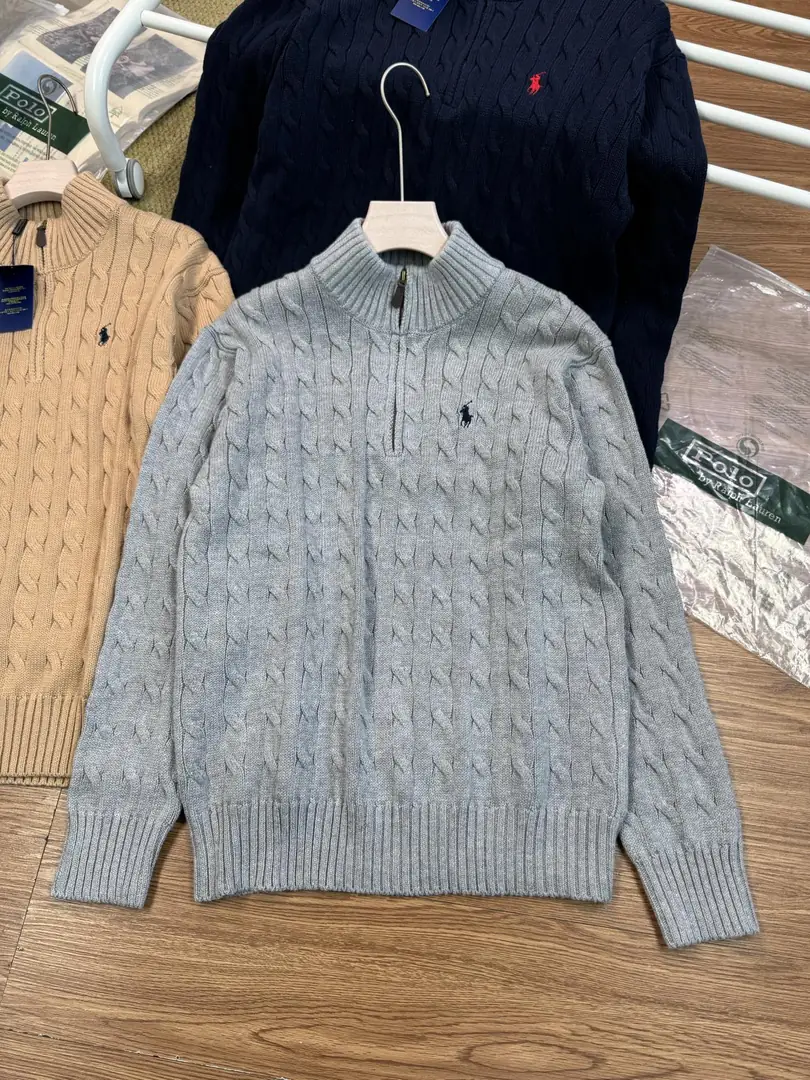 R1F7 RAH LAUREN high-neck half-zip knit sweater 48$ gallery