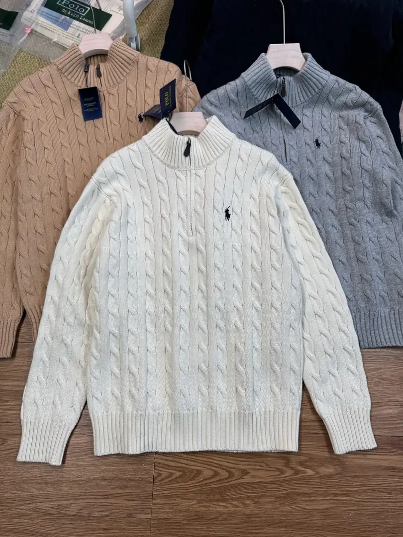 R1F7 RAH LAUREN high-neck half-zip knit sweater 48$ gallery