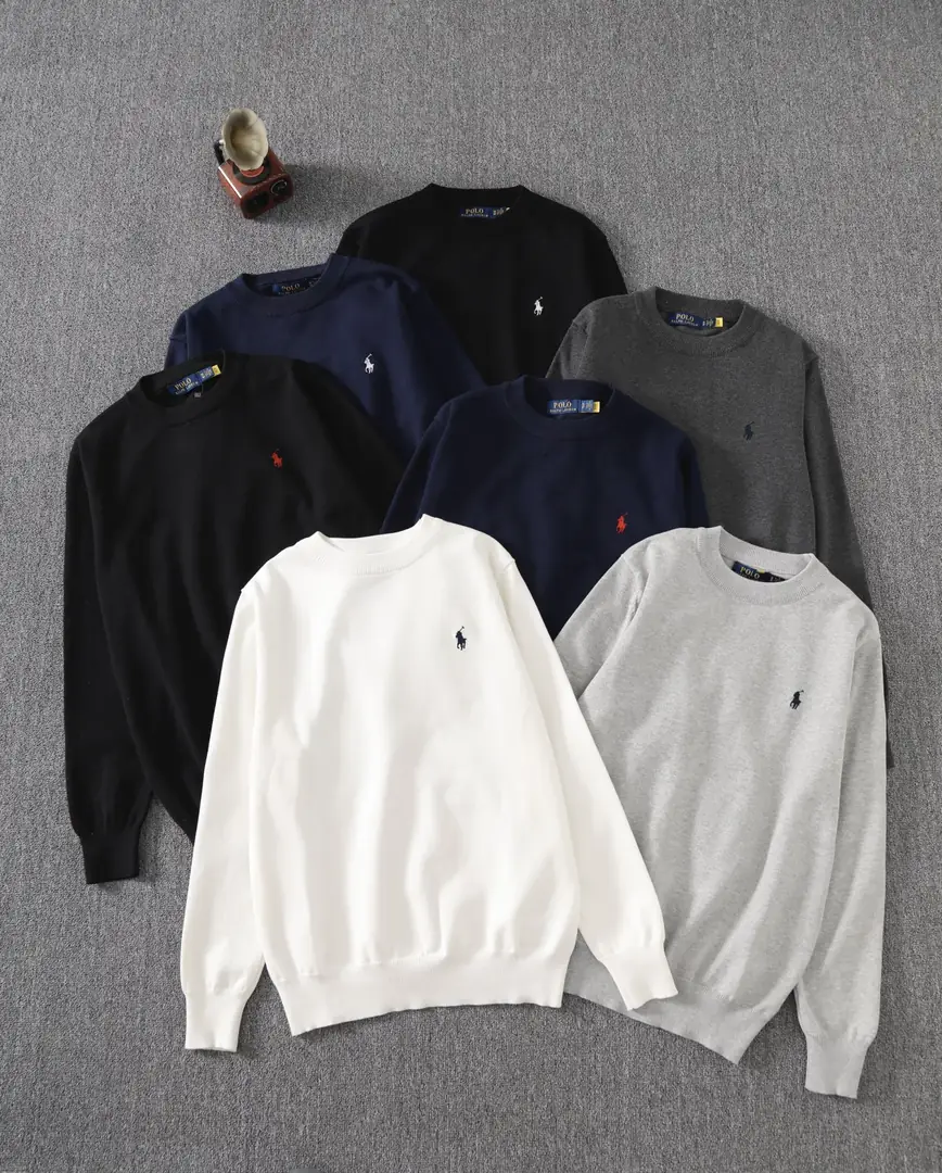 R1F8 Rah Lauren Knit Pony Crew Neck Pullover Sweater  52$ gallery