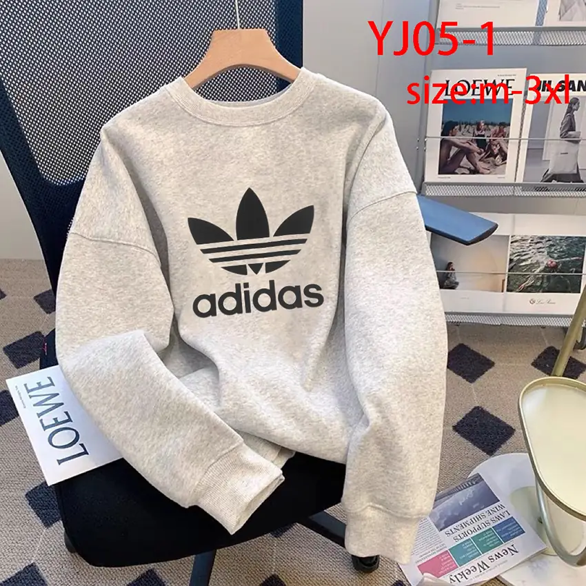 YJ05 Adidas solid color round neck sweatshirt unisex 46$ gallery