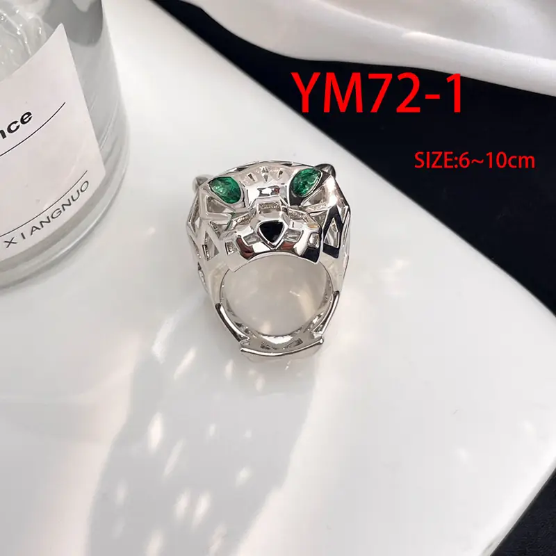 YM72 Cartier Leopard Head Hollow Ring 53$ gallery
