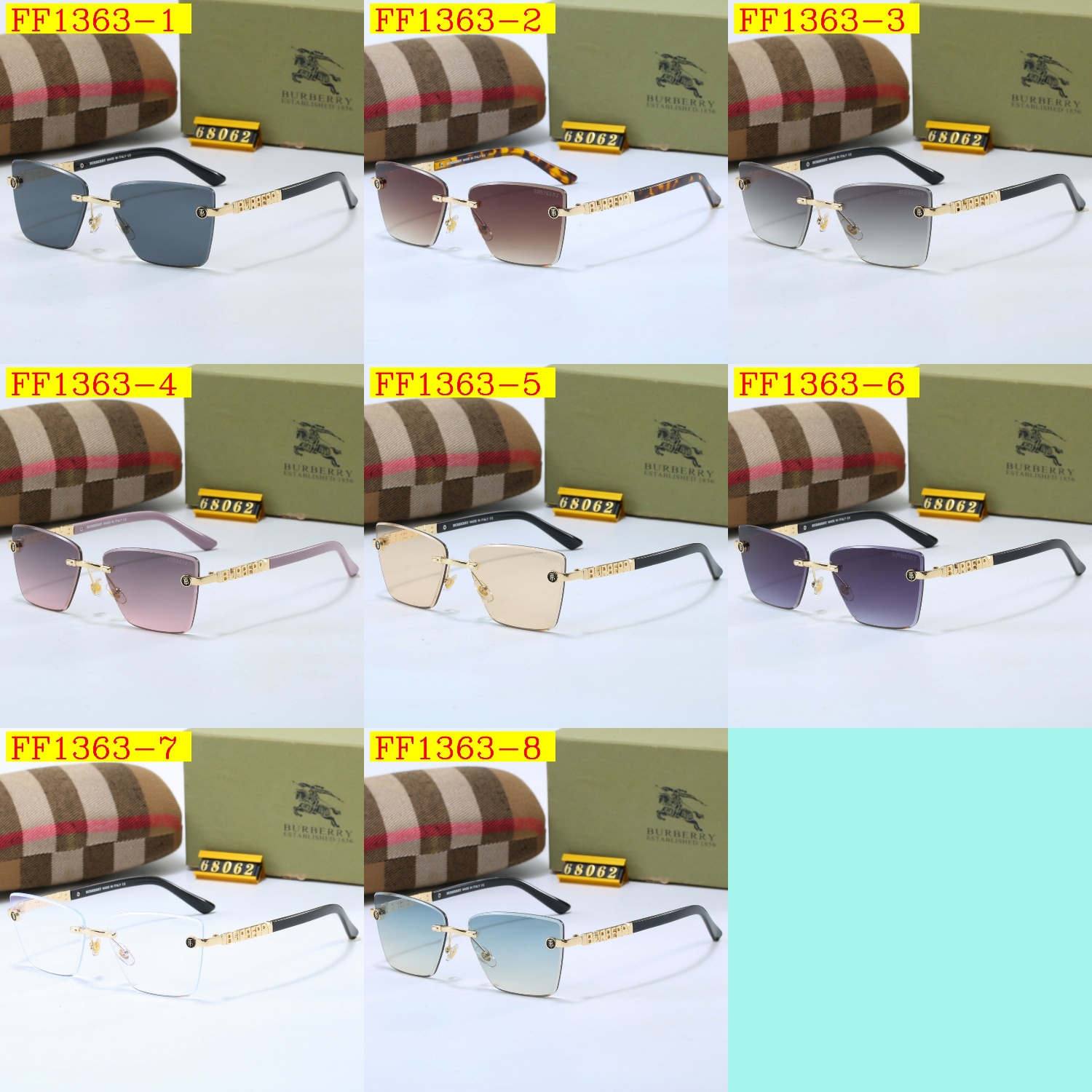 18$ BURBERRY 68062 Sunglassess With Box 401520 FF1363 gallery