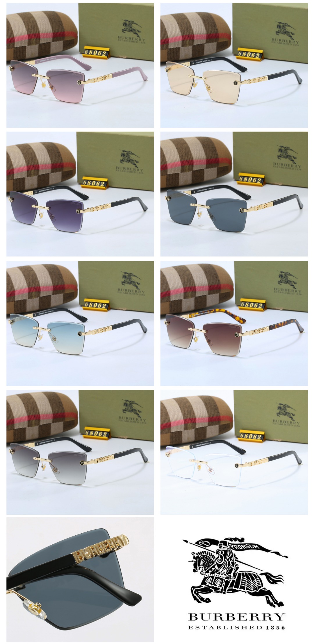 18$ BURBERRY 68062 Sunglassess With Box 401520 FF1363 gallery
