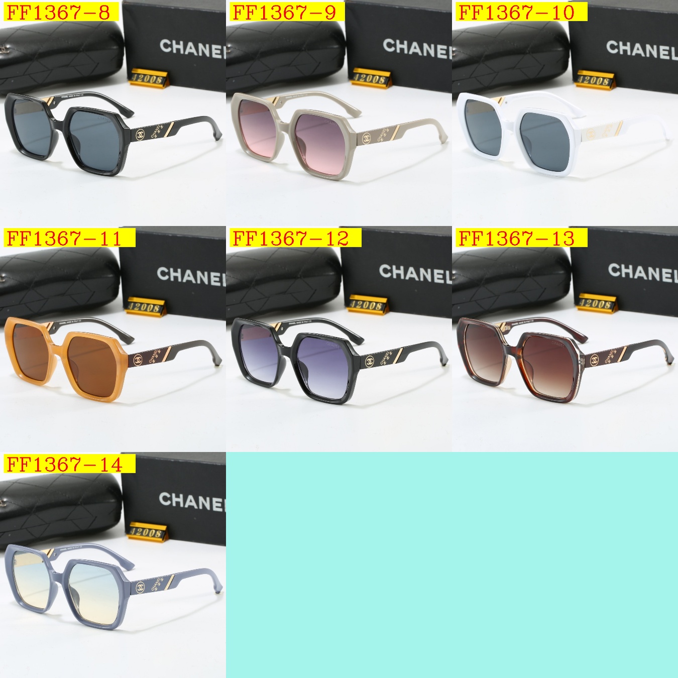 18$ CHANEL 42008 Sunglassess With Box 602530 FF1367 gallery