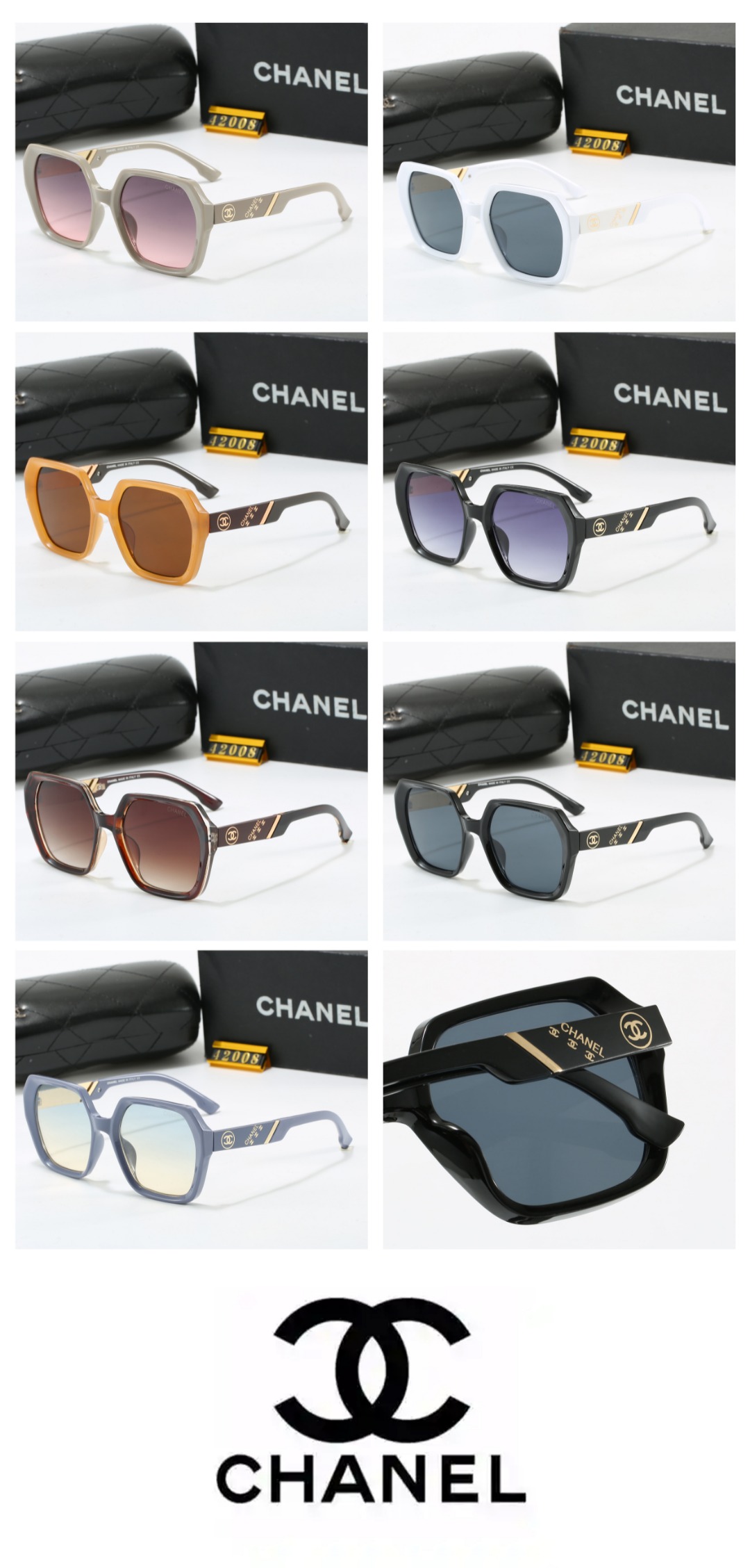 18$ CHANEL 42008 Sunglassess With Box 602530 FF1367 gallery