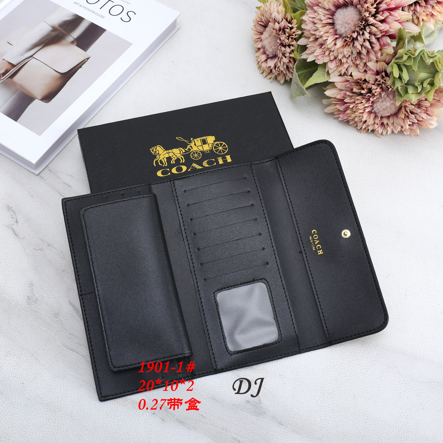 18$ COACH 1902 Wallet size 20X10X2 cm 6550 BR1710 gallery