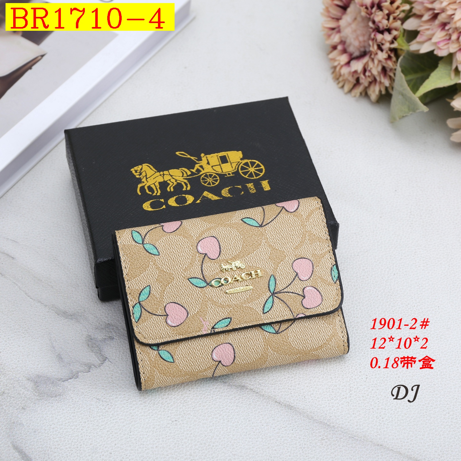 18$ COACH 1902 Wallet size 20X10X2 cm 6550 BR1710 gallery