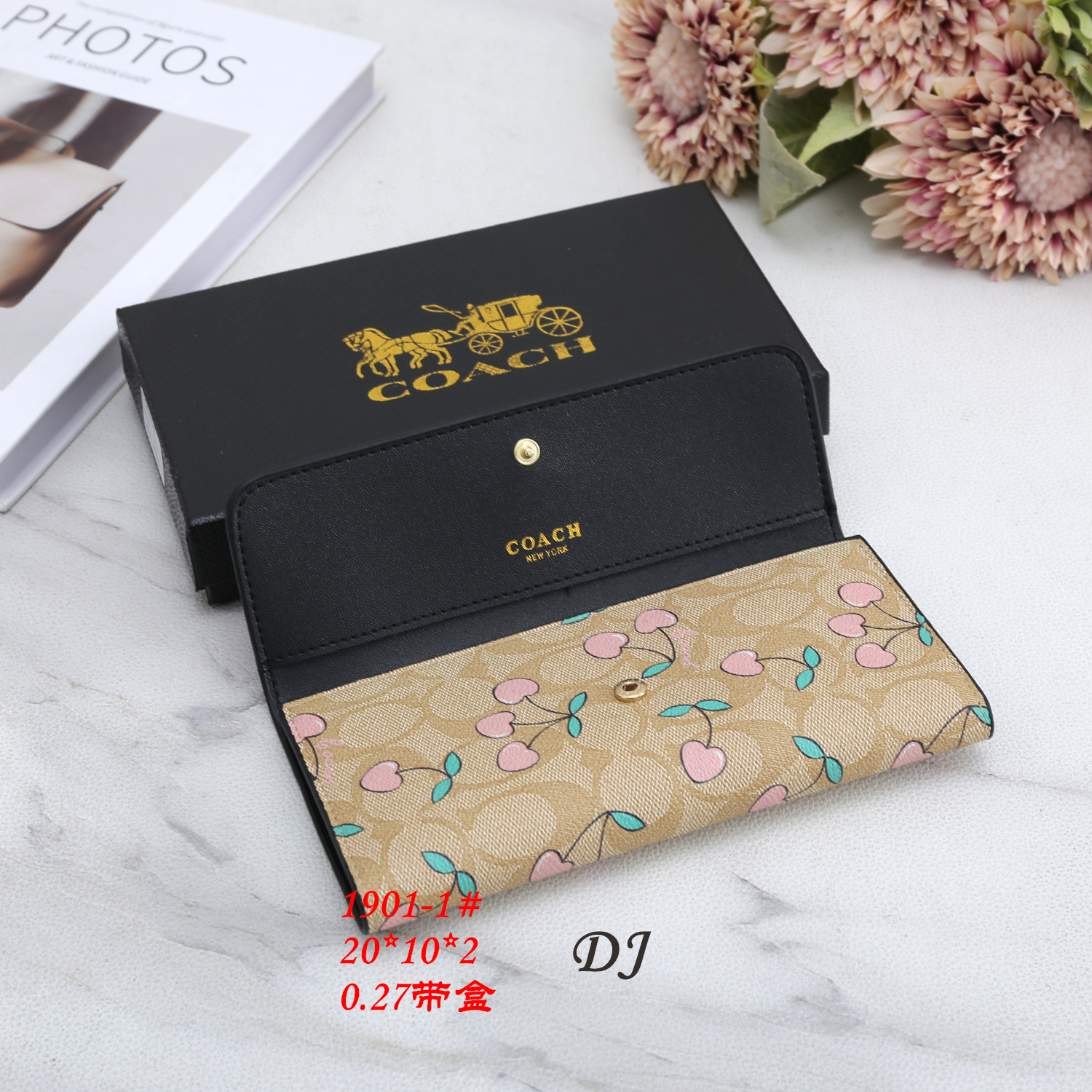 18$ COACH 1902 Wallet size 20X10X2 cm 6550 BR1710 gallery
