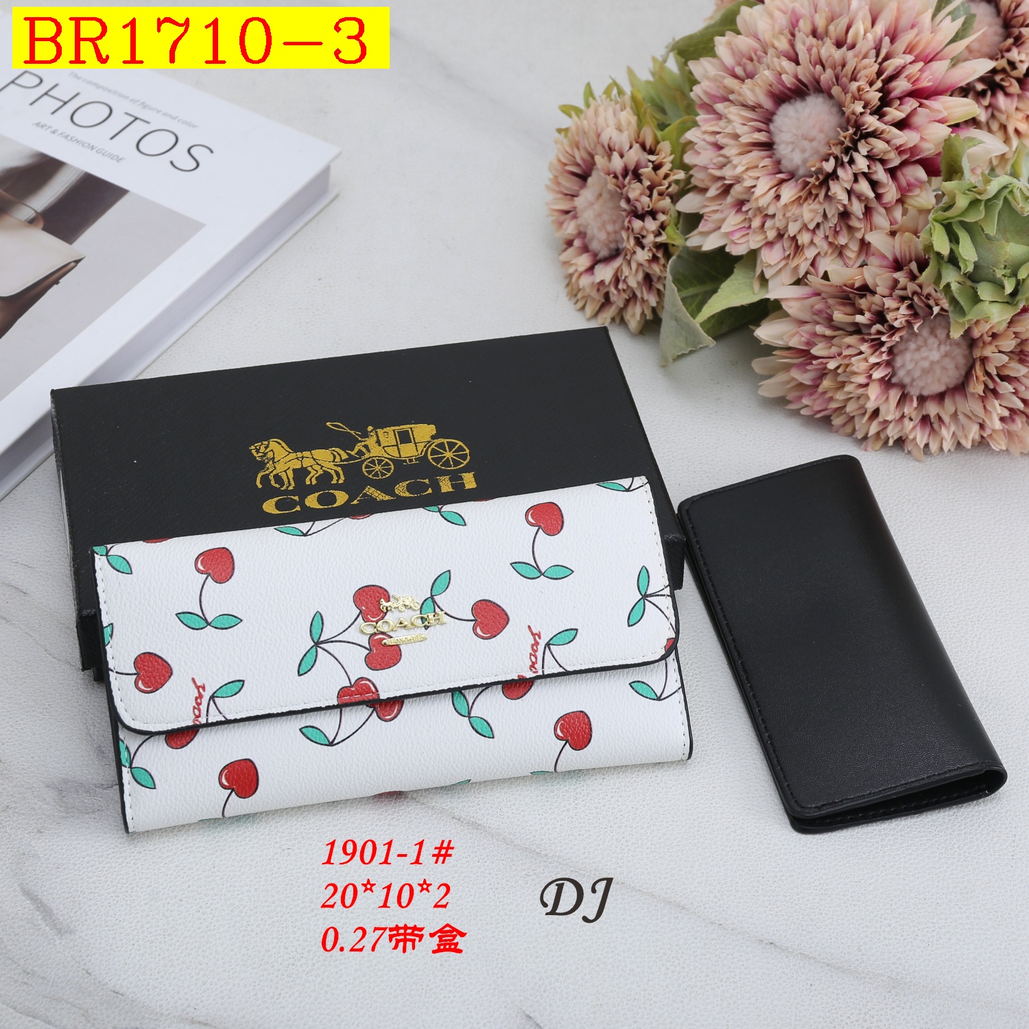 18$ COACH 1902 Wallet size 20X10X2 cm 6550 BR1710 gallery