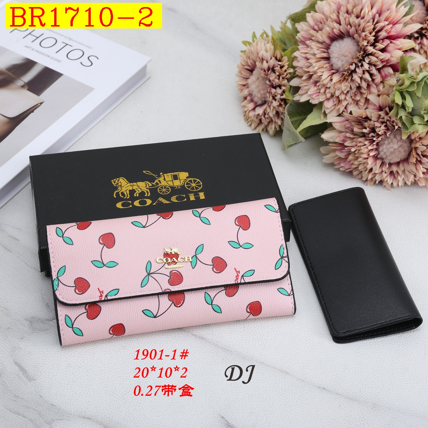 18$ COACH 1902 Wallet size 20X10X2 cm 6550 BR1710 gallery