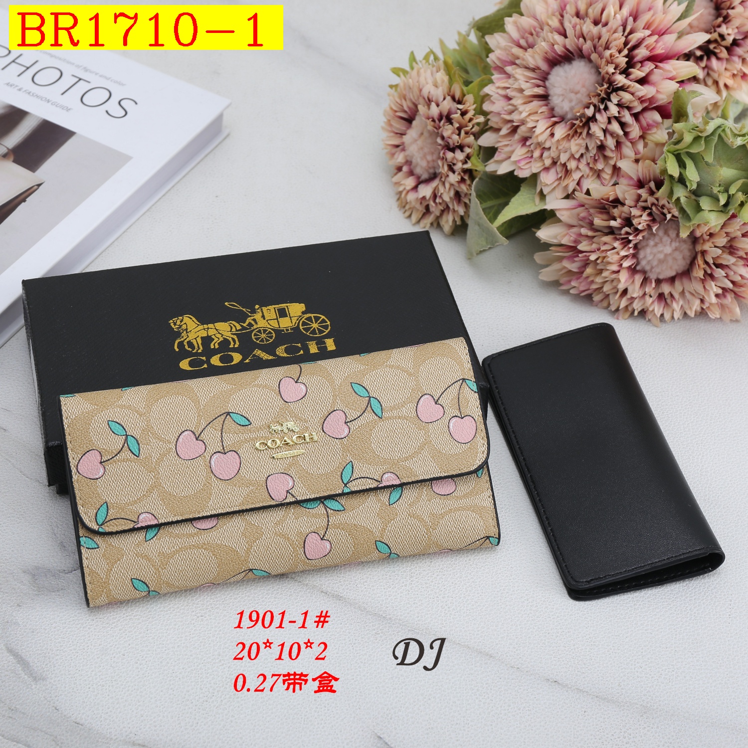 18$ COACH 1902 Wallet size 20X10X2 cm 6550 BR1710 gallery