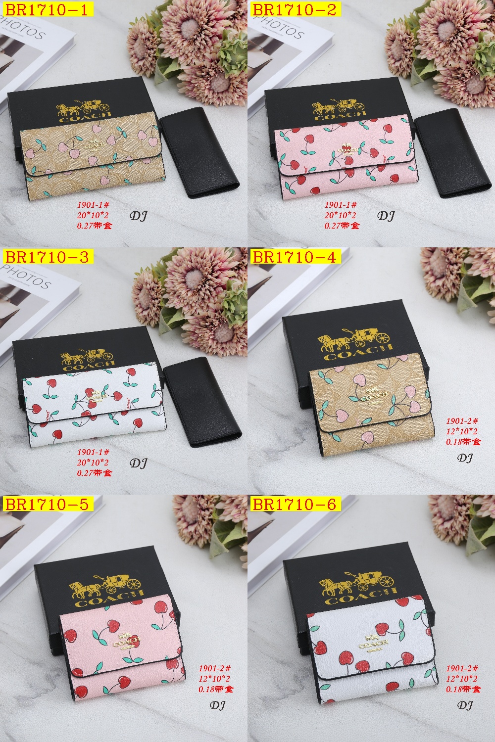 18$ COACH 1902 Wallet size 20X10X2 cm 6550 BR1710 gallery