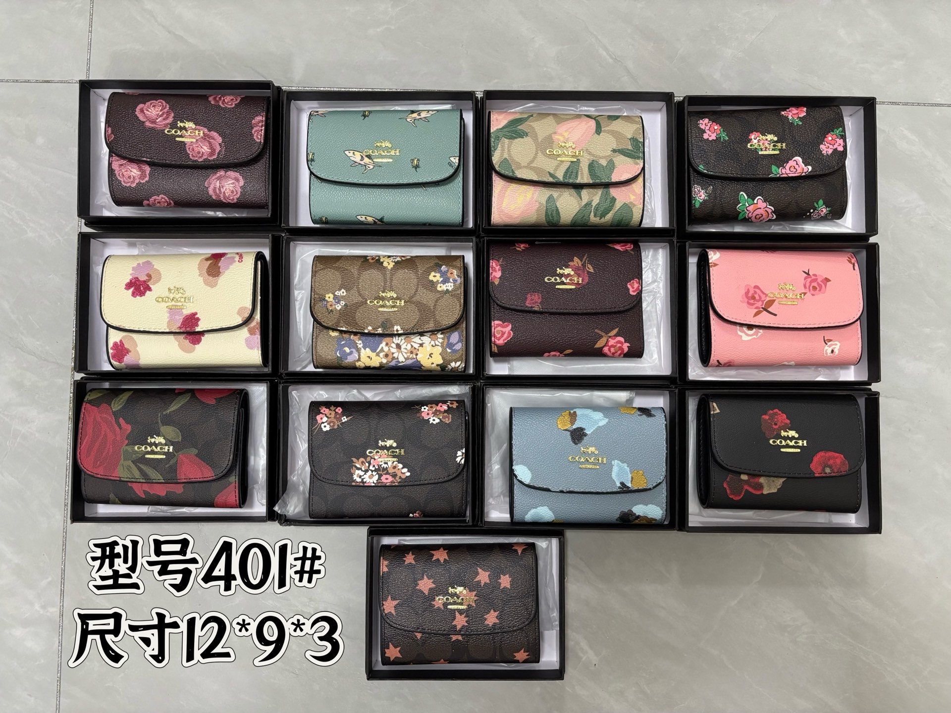 18$ COACH 401 Wallet size12x9x3 cm 6518 BY2845 gallery