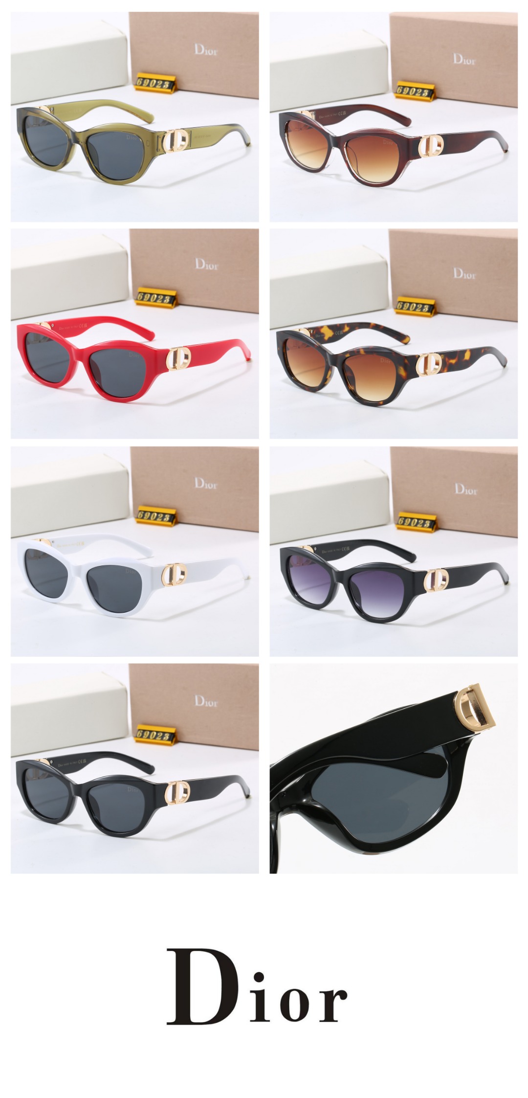 18$ DIOR 69023 Sunglassess With Box 203560 FF1371 gallery