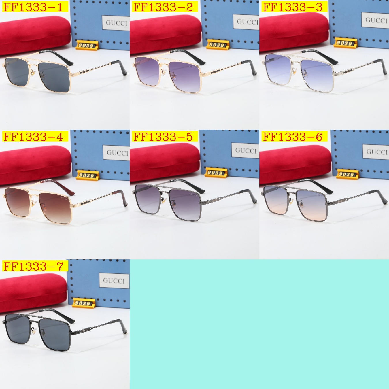 18$ GUCCI 9039 Sunglassess With Box 3530 FF1333 gallery