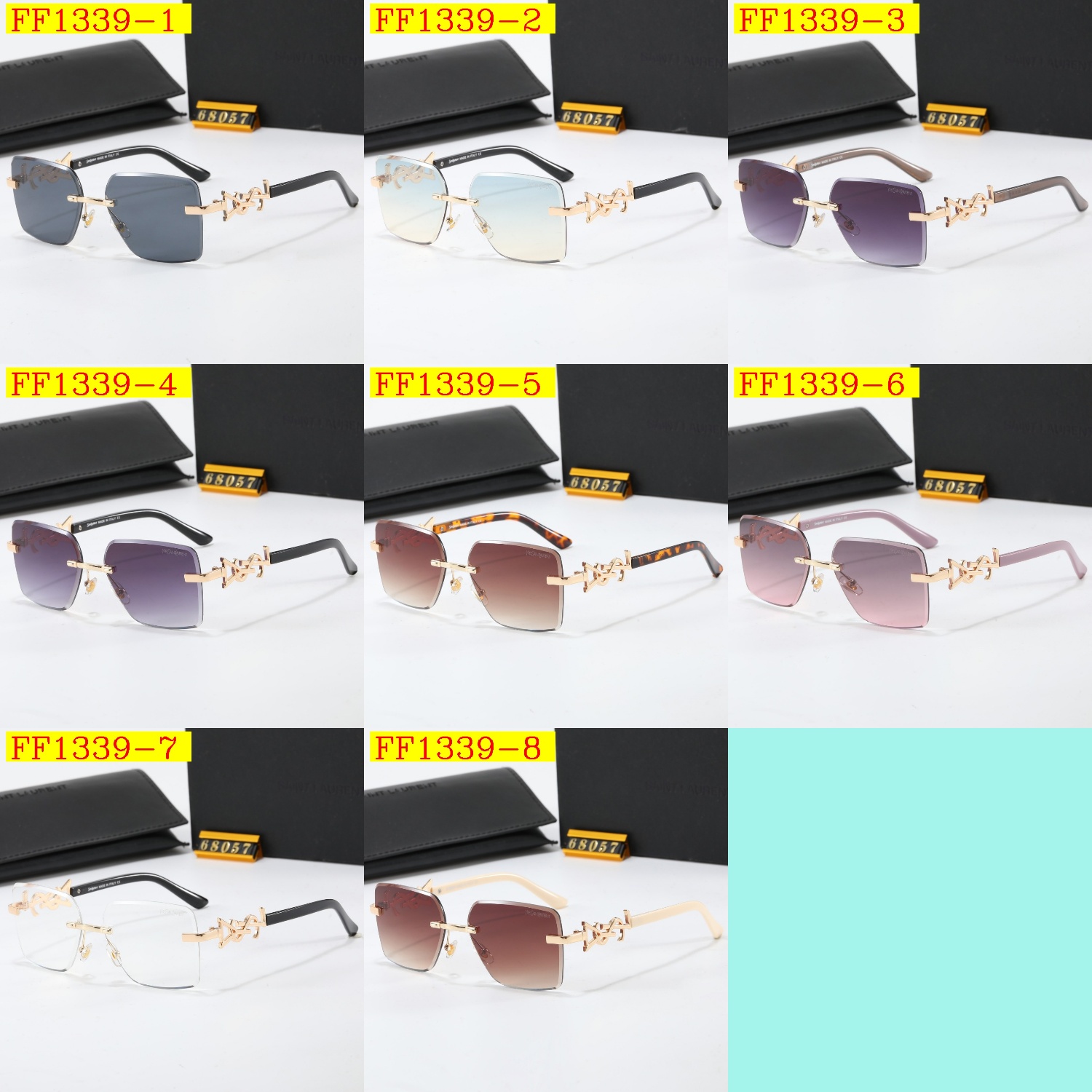 18$ YSL 68057 Sunglassess With Box 2580 FF1339 gallery