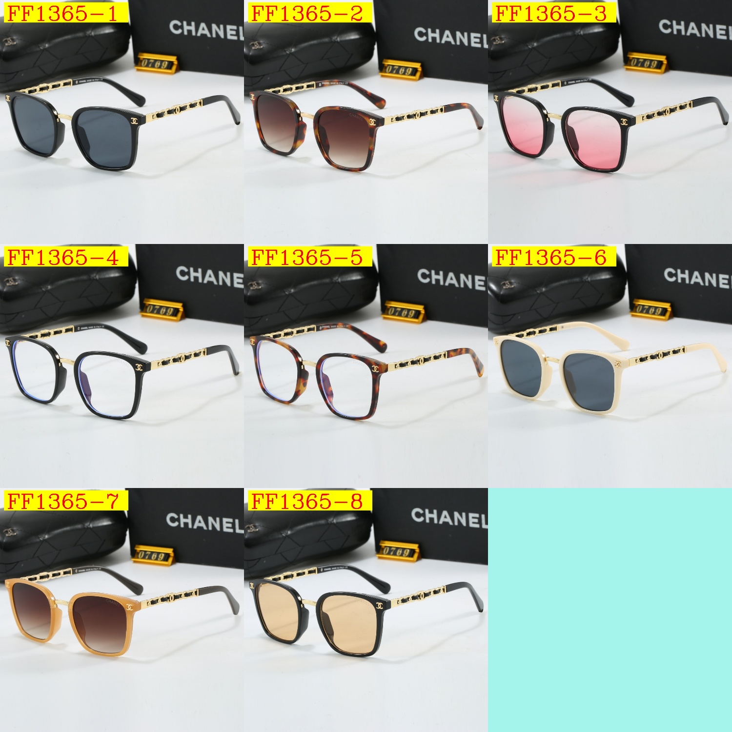 19$ CHANEL 0769 Sunglassess With Box 708594 FF1365 gallery
