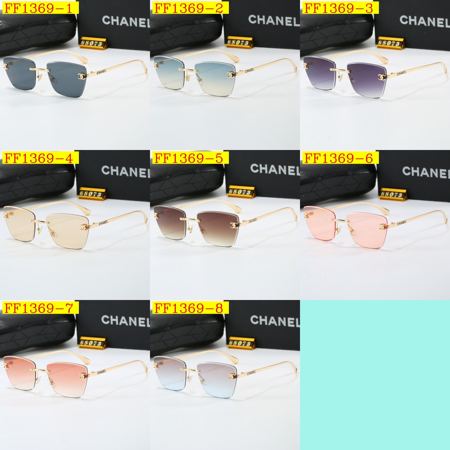 19$ CHANEL 68073 Sunglassess With Box 102564 FF1369 gallery