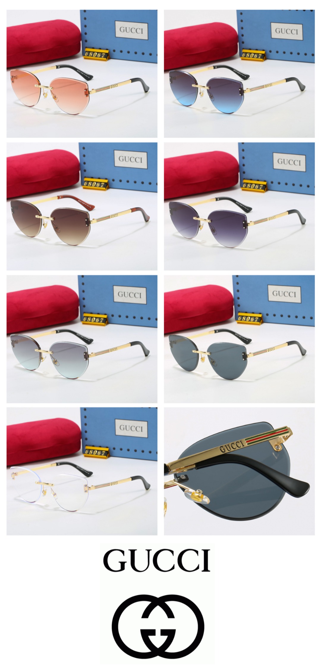 19$ GUCCI 68067 Sunglassess With Box 708594 FF1373 gallery