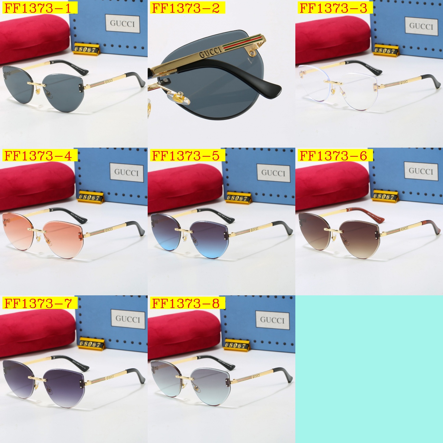 19$ GUCCI 68067 Sunglassess With Box 708594 FF1373 gallery