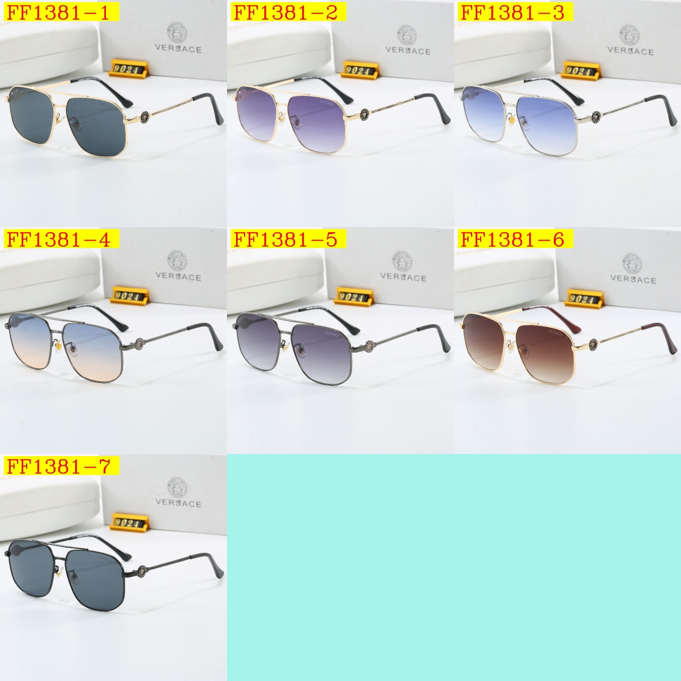 19$ VERSACE 9024 Sunglassess With Box 708554 FF1381 gallery
