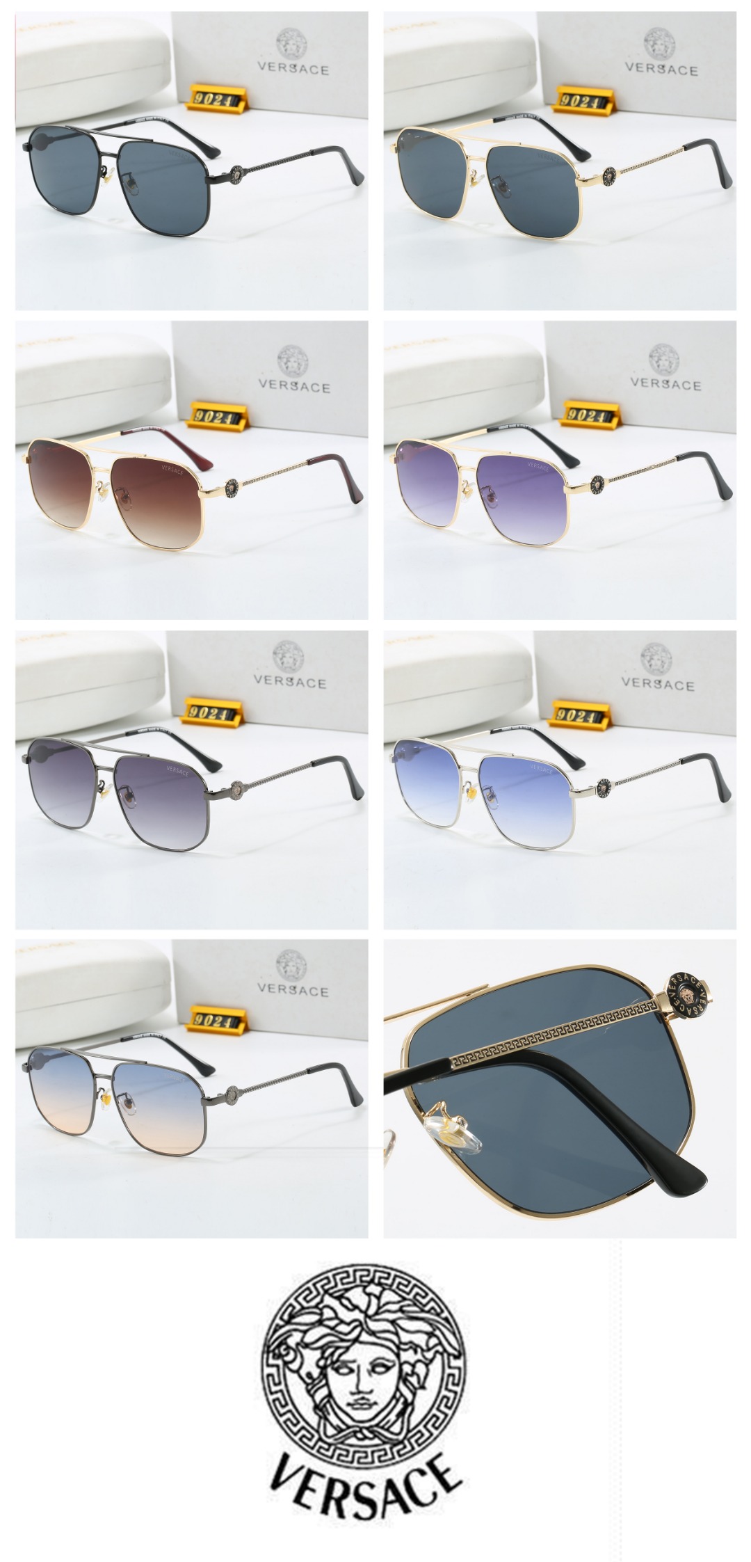 19$ VERSACE 9024 Sunglassess With Box 708554 FF1381 gallery