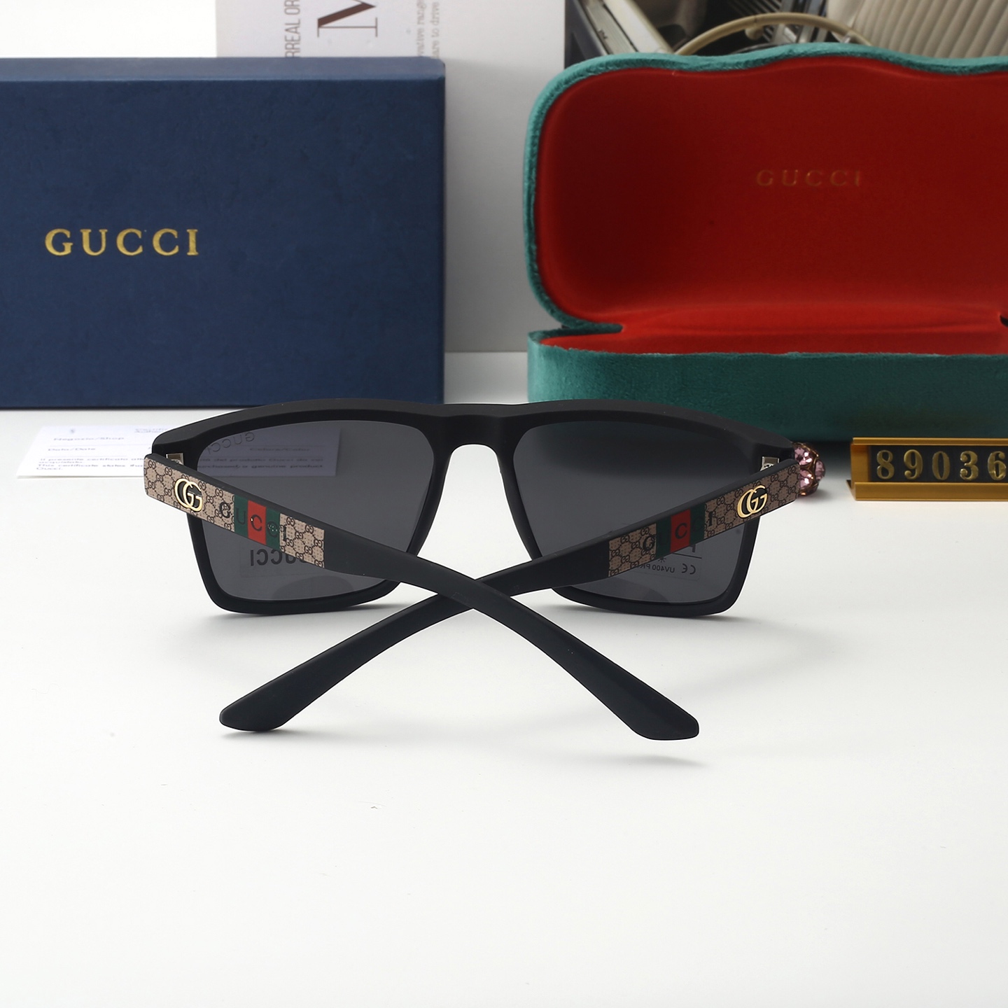 20$ GUCCI 89036 Polarizer Sunglassess With Box 0696 FF1385 gallery