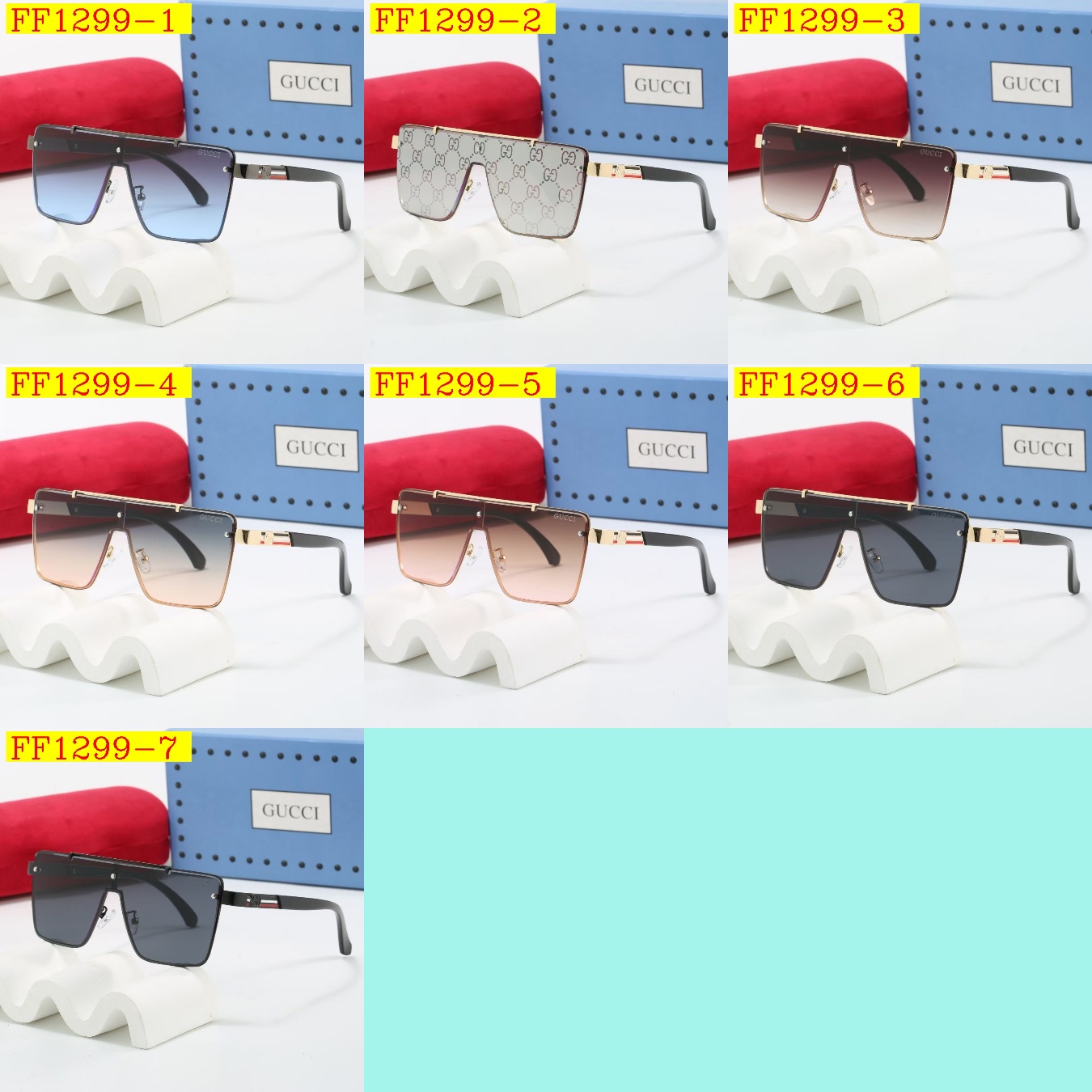 20$ GUCCI Sunglassess With Box 2690 FF1299 gallery