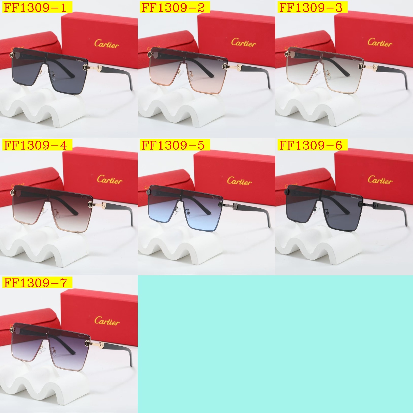 20$ cartier Sunglassess With Box 4660 FF1309 gallery
