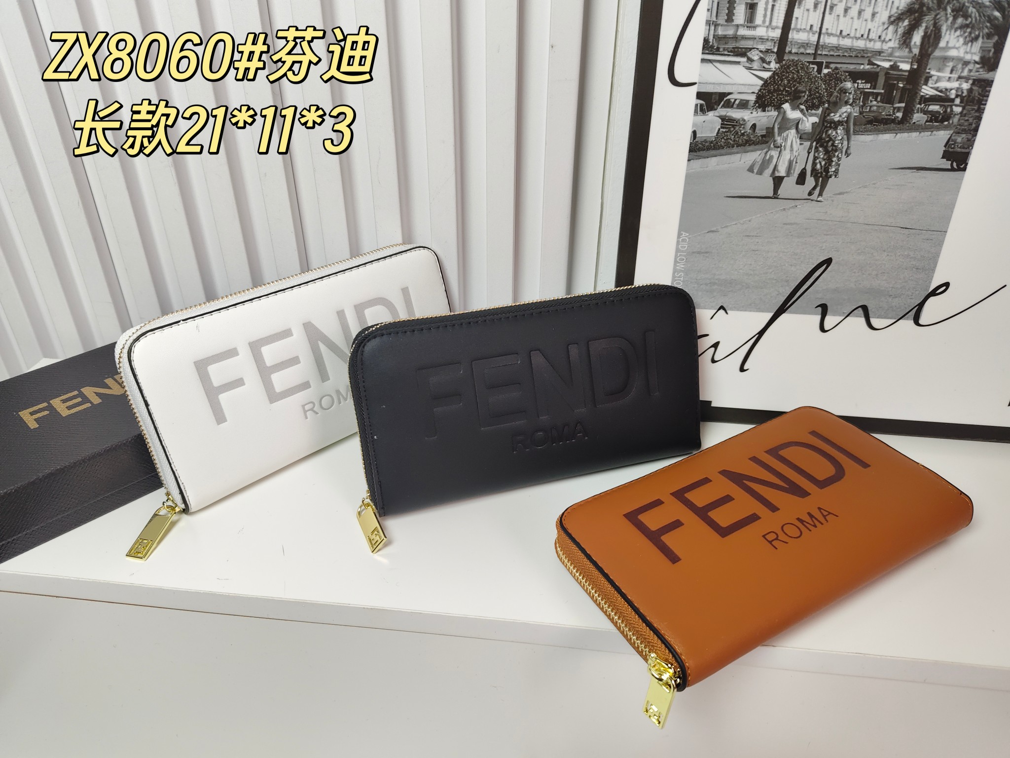 21$ dh FENDI 8060 purse size 21X11X3 cm 60359212418 BY2365 gallery
