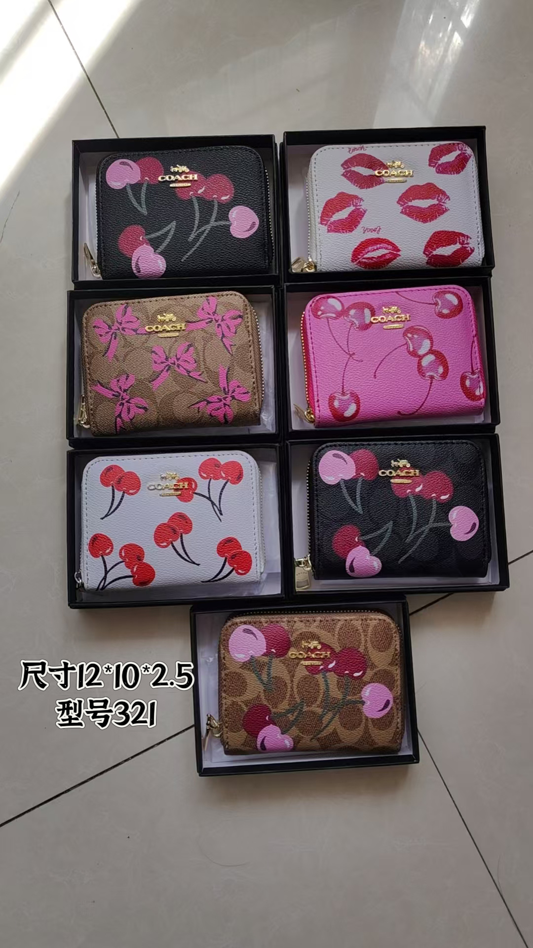22$ COACH 321 Wallet size 12x10x2 cm 3586 BY2761 gallery