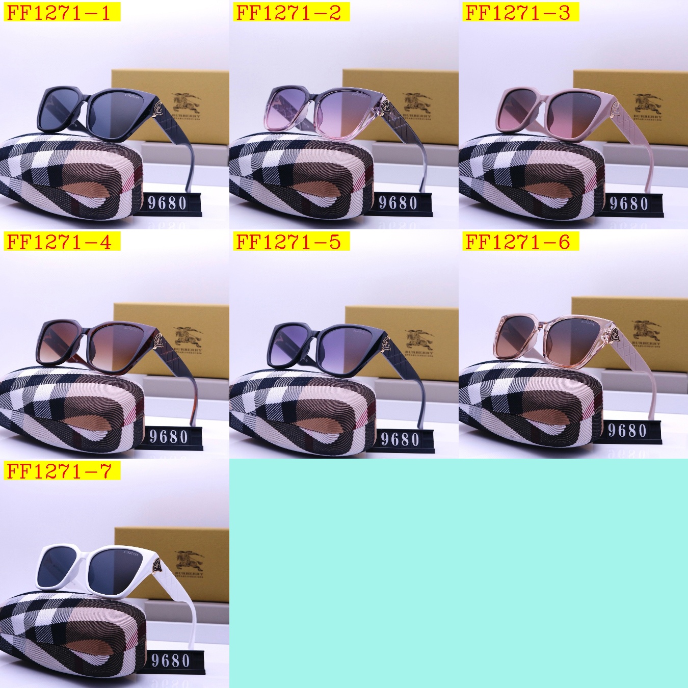 22$ dh BURBERRY 9680 Sunglassess With Box 70549812521 FF1271 gallery
